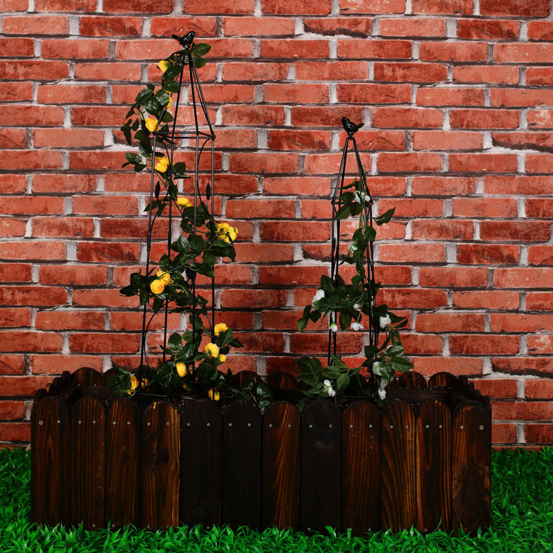 1. GO 2 Piece Garden Steel Obelisk Trellis | Wayfair